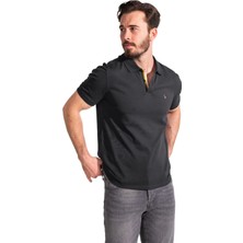 Blinky Erkek Merserize Plaket Şeritli Polo Yaka Pike T-Shirt