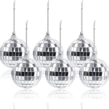 Disco Topu Aynalı Gümüş 5 cm 6 Lı