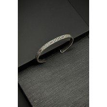Frnch 925 Ayar Gümüş Zirkon Taşlı Lacivert Renk Erkek Bileklik FRJ12202-3202-L