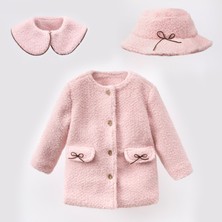 Cumino Cute Kız Çocuk Şapkalı Kaban