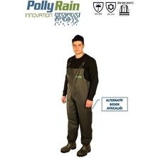 Polly Boot Pollyraın Pvc Bahçıvan Tulum Haki Renk