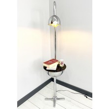 Karanfil Gümüş Tek Sehpalı Lambader