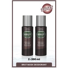 Brut Musk Erkek Deodorant 200 ml X2 Adet