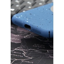 NOVKA Phone Accessories  iPhone 11 Uyumlu Inidgo Mavi Benekli Desenli Ince Sert Kapak Kılıf Kamera Lens Korumalı