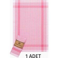 Teksnil Home %100 Pamuk Fuşya, Pembe Renkli Pöti Kareli 1'li Kurulama Bezi, Beslenme Örtüsü, Servis Peçetesi 40X60 cm