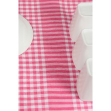 Teksnil Home %100 Pamuk Fuşya, Pembe Renkli Pöti Kareli 1'li Kurulama Bezi, Beslenme Örtüsü, Servis Peçetesi 40X60 cm