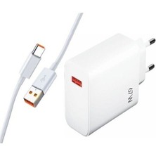 Type-C 67W (Watt) Turbo Şarj Aleti Cihazı Adaptörü Kablo (Set) %100 Turbo