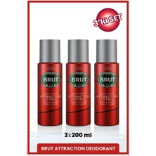 Brut Attraction Erkek Deodorant 200 ml X3 Adet