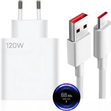 Type-C 120W (Watt) Uyumlu Turbo Şarj Aleti Adaptör ve Kablo (Set)