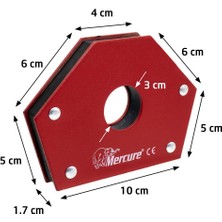 Mercure MC935 Manyetik Beş Açılı Kaynak Tutucu Mıknatıs Gönye