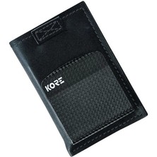 Kore Essentials Ince Deri Cüzdan + Carbon FibeR Para Klipsi