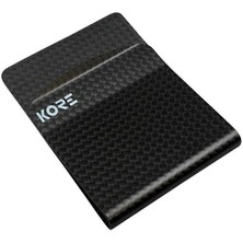 Kore Essentials Ince Deri Cüzdan + Carbon FibeR Para Klipsi