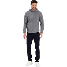 Yakamor Erkek Polar Kapşonlu Kanguru Cepli Sweat