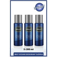 Brut Oceans Erkek Deodorant 200 ml X3 Adet