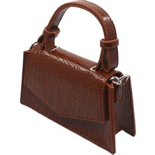 Zaytoon Suni Deri Çıtçıtlı Ayarlanabilir Askılı Kadın El, Kol ve Omuz Çantası 10*19 cm B100001