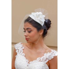 Turkuaz Aksesuar Gelin Kep/gelin Şapka/gelin Vualet Fiyonklu