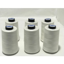 Natürel Dikiş İplik 6'lı Set Dikiş İpliği 120 No 5000mt Polyester
