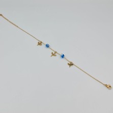 SE Jewellery Çelik Nazar Boncuklu Melek  Halhal Bileklik