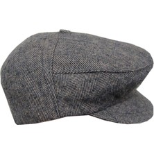 Salar Ticaret  Düğmeli Kışlık Balıksırtı Kasket Şapka Koyu Kahverengi 57 cm