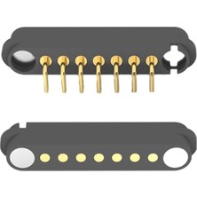 Motorobit 7-Pin 2.54MM 90C Pogo Pin Manyetik Konnektör Takımı
