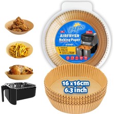 Papro Airfryer Pişirme Kağıdı,fritöz Yağlı Kağıdı Avantajlı Paket  4 Al 3 Öde 25'li 16*16 X4 ADET TOPLAM 100 ADET