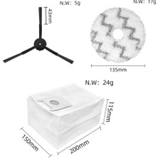 Xiaomi Roidmi Eva Kendi Kendini Temizleyen Boşaltma Robotu Vakum SDJ06RM Yedek Yedek Parça Hepa Filtre Yan Fırça Paspas (Yurt Dışından)