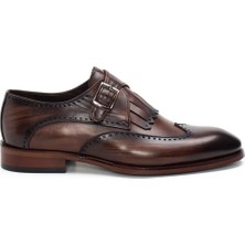 Celal Gültekin Erkek Kahverengi Tokalı Deri Klasik Ayakkabı