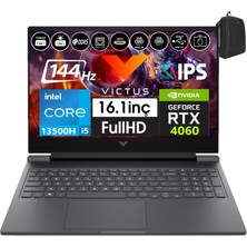 Hp Victus Laptop 16-R0075NT Intel Core I5-13500H 96GB Ddr5 2tb SSD 8GB/RTX4060 WINDOWS11HOME 16.1" 144Hz Fhd Taşınabilir Bilgisayar 8V899EA39+WEBLEGELSINÇANTA