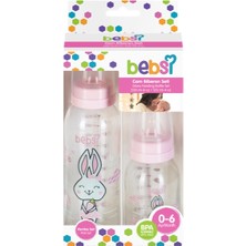 Bebsi Cam Biberon Seti Pembe (250ML+125ML) (5 Li Set)