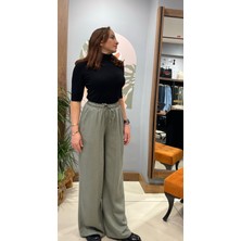 Arzu Özel Moda Atölyesi Beli Lastikli ve Bağcıklı Pantolon.