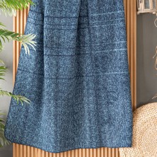 Sarev Laurel Tek Kişilik Mavi Battaniye