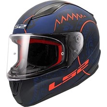 Ls2 Rapıd 2 Takaroa Mat Mavi-Turuncu Kask