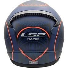 Ls2 Rapıd 2 Takaroa Mat Mavi-Turuncu Kask