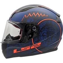 Ls2 Rapıd 2 Takaroa Mat Mavi-Turuncu Kask