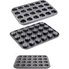 Berdina Home Muffin Kalıbı 24'lü Mini Cupcake Fırın Kapsülü Kek Browni Kekstra Kurabiye Kalıbı Muffin Baking Pan