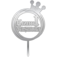 Partici Kızım 1 Yaşında Yazılı Gümüş Pleksi