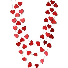 Partici Ipe Dizili Kalp Karton Süs 3.5m