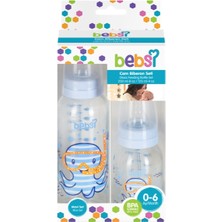 Bebsi Cam Biberon Seti Mavi (250ML+125ML) (3 Lü Set)