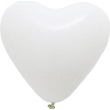 Partici Beyaz Kalp Balon 5'li Paket