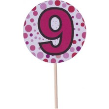 Partici 9 Yaş Pembe Puantiyeli Kürdan 20'li