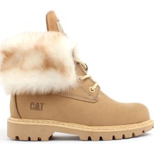 Cat Caterpillar Kadın Karamel Utah Fur Nubuk Deri Bot