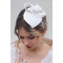 Turkuaz Aksesuar Gelin Kep/gelin Şapka/gelin Vualet Fiyonklu