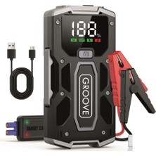 Groove M01 15800MAH 2000A Akü Takviye Cihazı Taşınabilir Jump Starter (Powerbank+Led Lamba+Lcd Ekran)