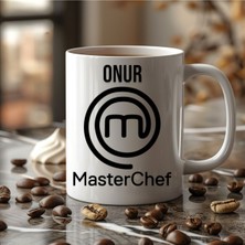 Evion Masterchef Kişiye Özel Isimli Baskılı Kupa Seramik Kahve Çay Kupası