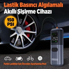 Groove HCB002 22000MAH 2500A Akü Takviye Cihazı + Lastik Şişirme Kompresörü Taşınabilir Jump Starter (Kompresör+Powerbank+Led Lamba+Lcd Ekran)