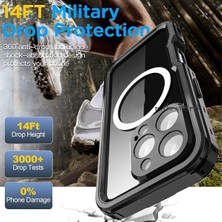 MTK Moveteck Apple iPhone 16 Pro Uyumlu Kılıf Su Toz Geçirmez 360 Derece Kaplar Armor Tank Waterproof Su Altı Ipli Kılıf