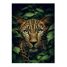 Tablomega Gizemli Bakış Leopar Dekoratif Mdf Tablo 35cm X50cm