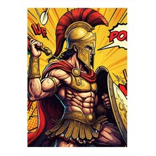 Tablomega Spartalı Savaşçı Art Mdf Tablo 35cm X50cm