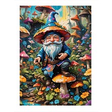 Tablomega Ormanda Mantarlar Ve Cüce Art Mdf Poster 35cm X50cm