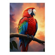 Tablomega Daldaki Papağan Mdf Poster 25cmx 35cm